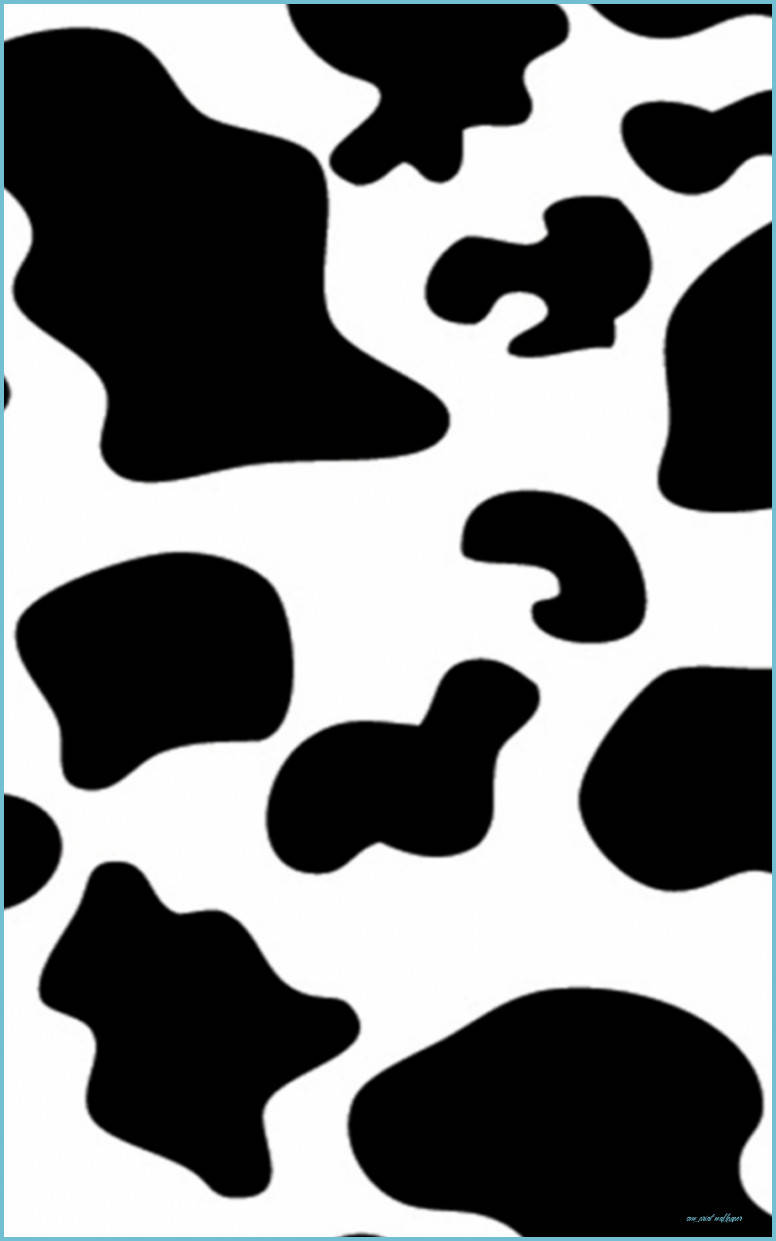 Black Cow Pattern Portrait Wallpaper