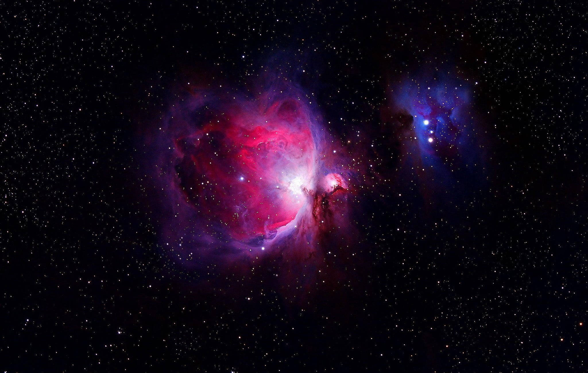 Black Galaxy Blue Red Nebulae Wallpaper