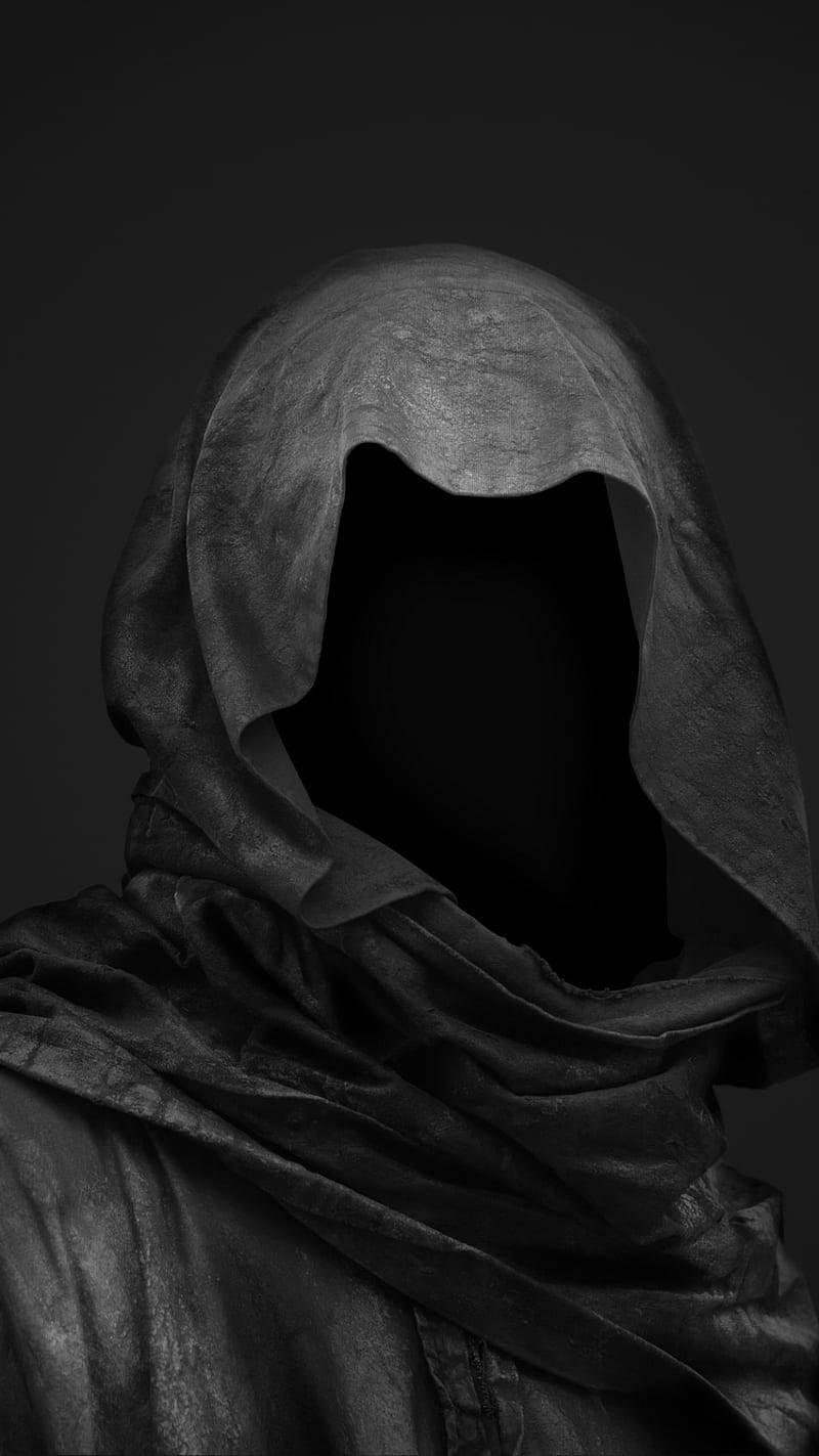 Black Horror Of Faceless Grim Reaper Wallpaper