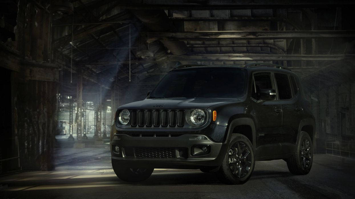 Black Jeep Wrangler Inside A Warehouse Wallpaper