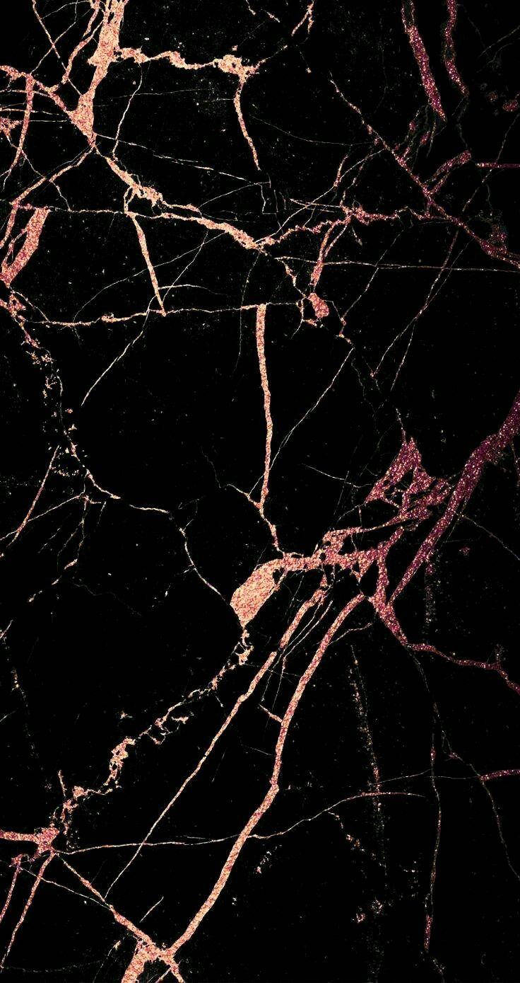 Black Rose Gold Marble Wallpaper