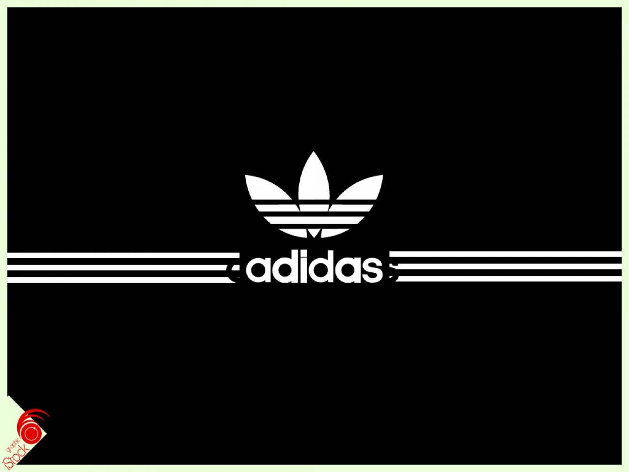 Black White Adidas Stripes Wallpaper