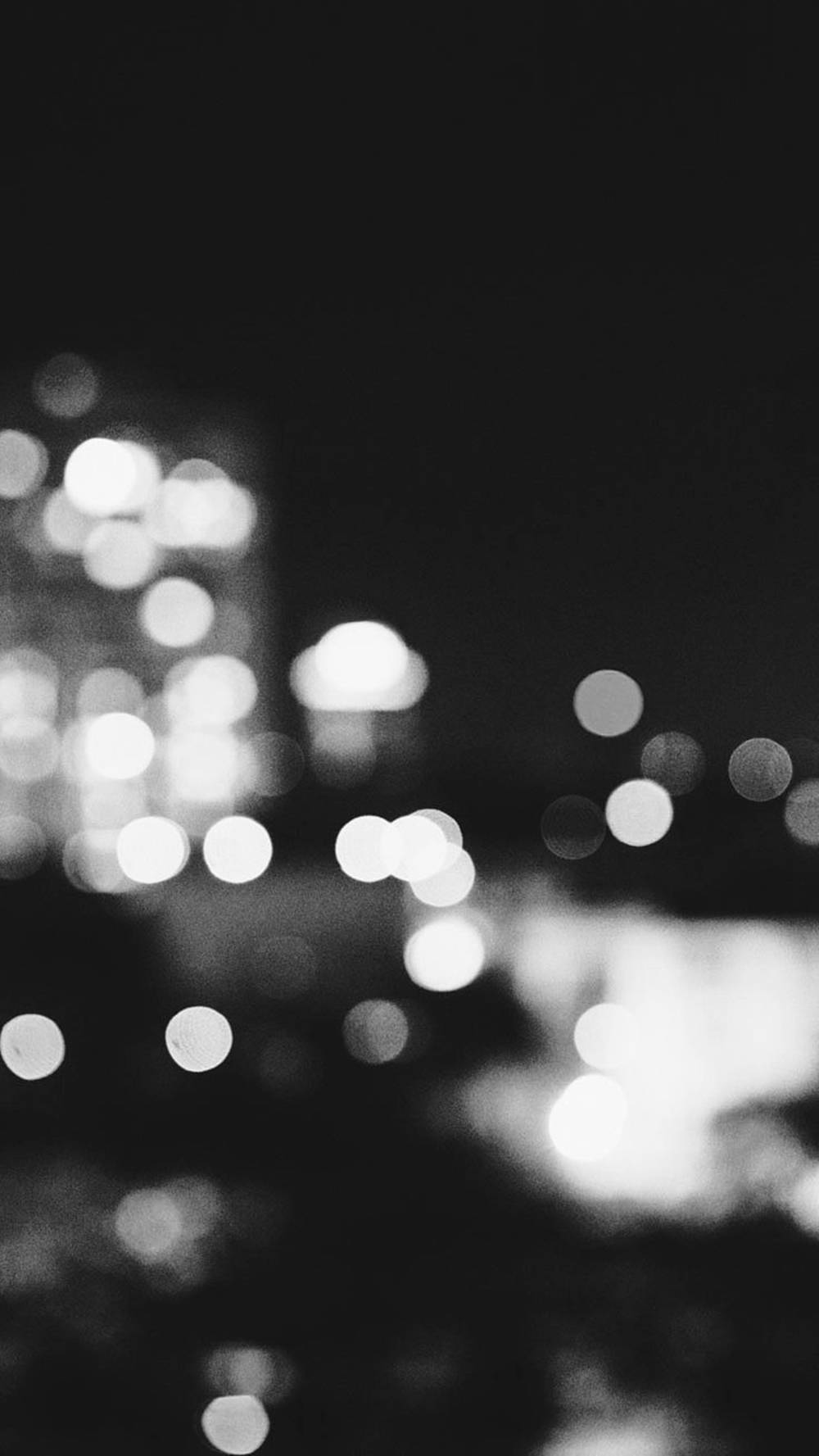 Black White Iphone Bokeh Blur Wallpaper