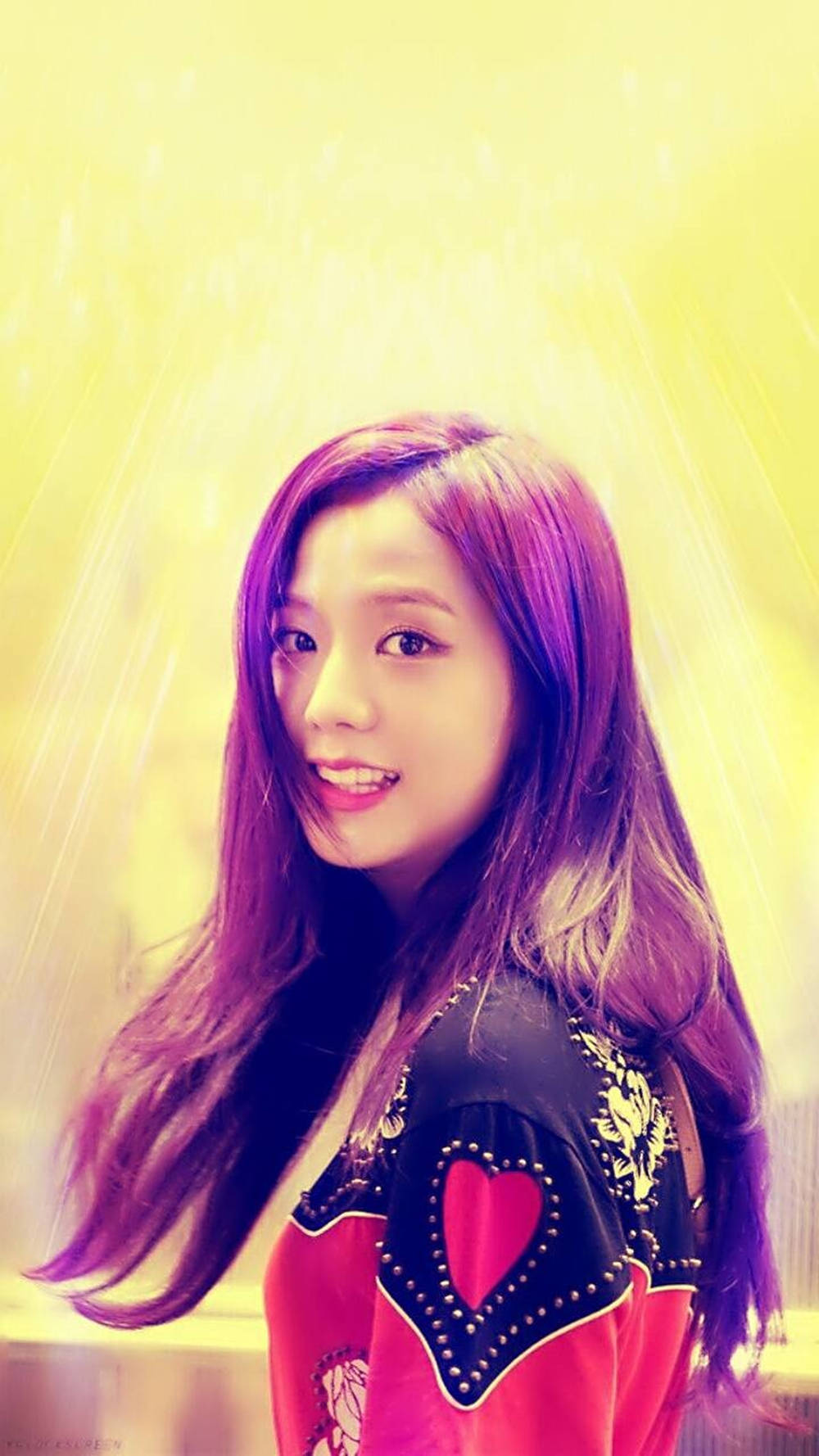 Blackpink Cute Jisoo Heart Lips Wallpaper