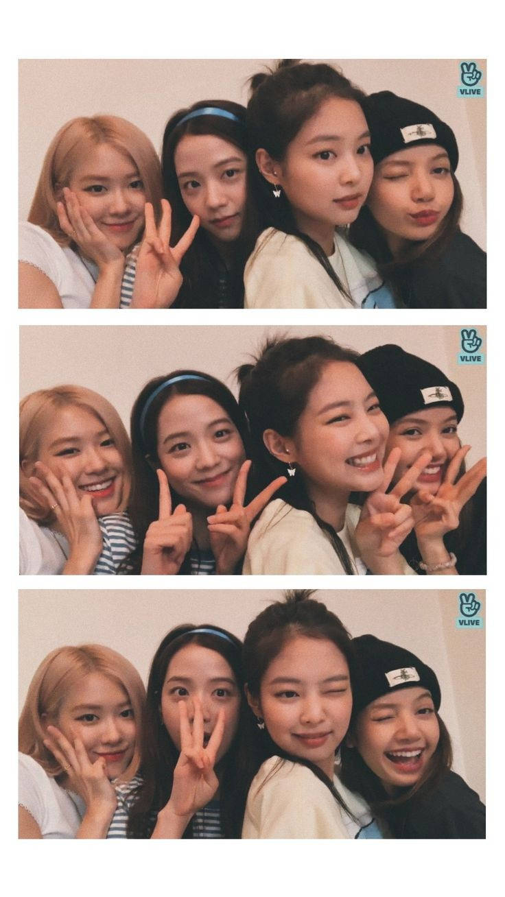 Blackpink Cute Vlive Screenshots Wallpaper