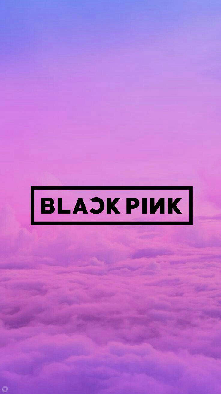 Blackpink Logo Clouds Aesthetic Wallpaper