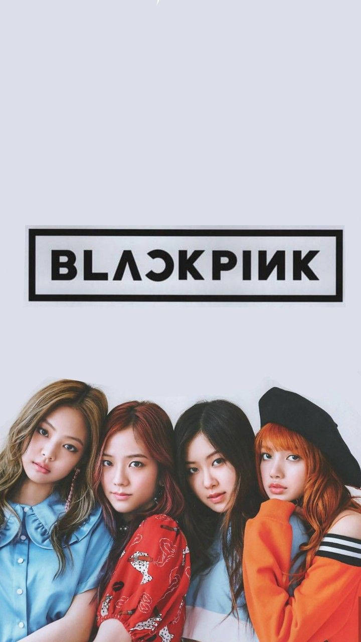 Blackpink Logo With Members Wallpaper