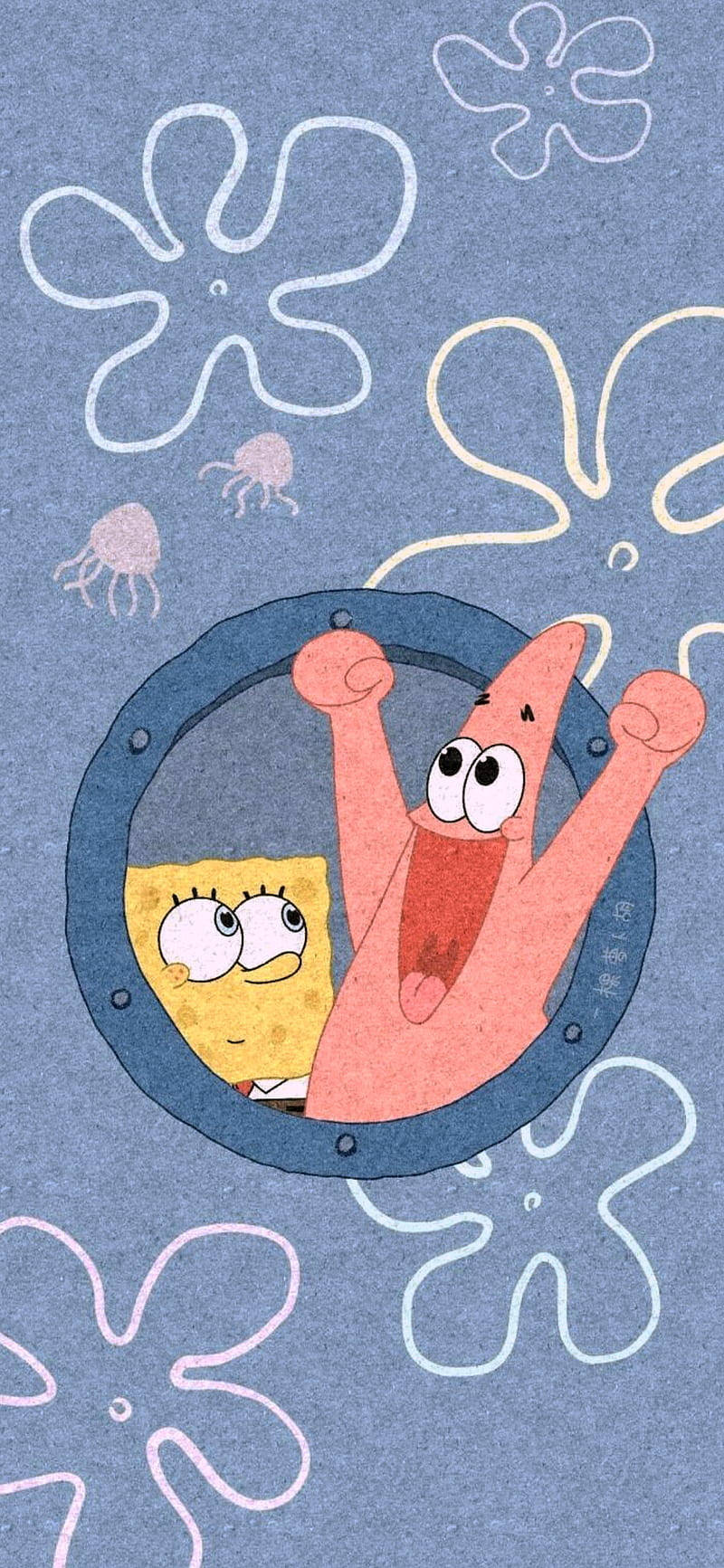 Blue Aesthetic Spongebob And Patrick Wallpaper