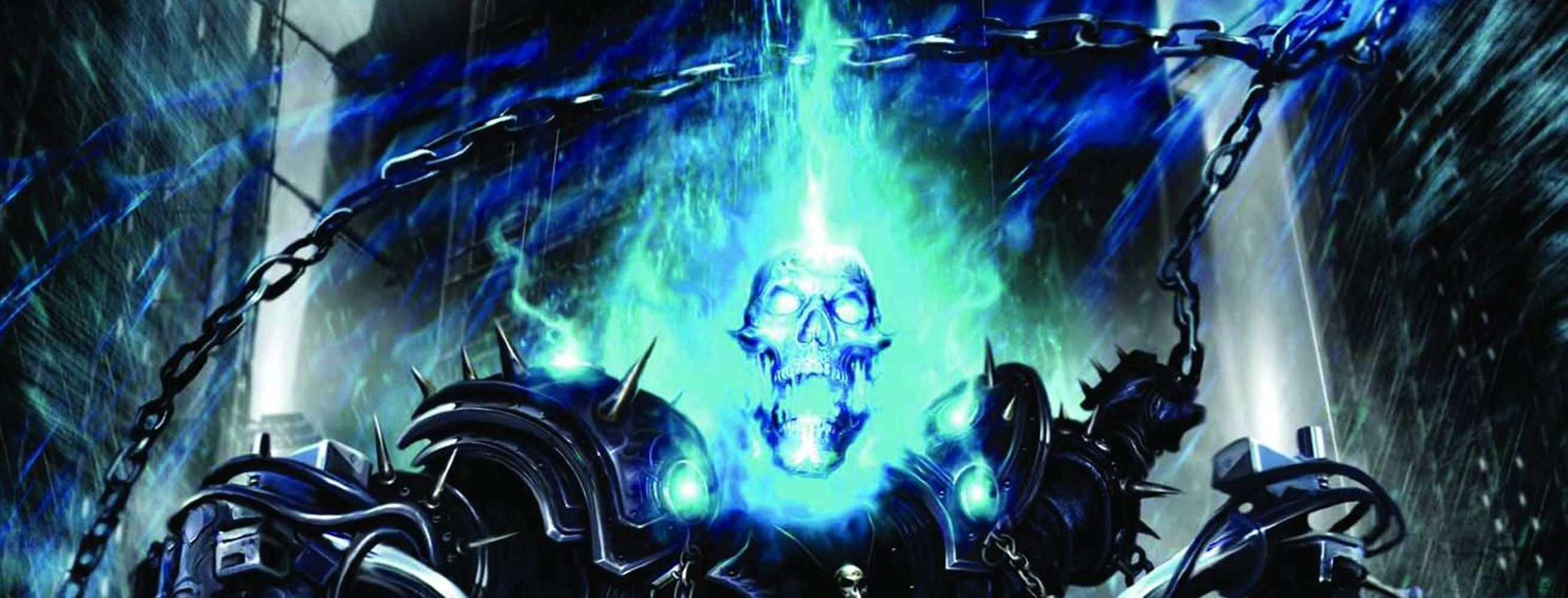 Blue Assault - Blue Ghost Rider Marvel Madness Wallpaper