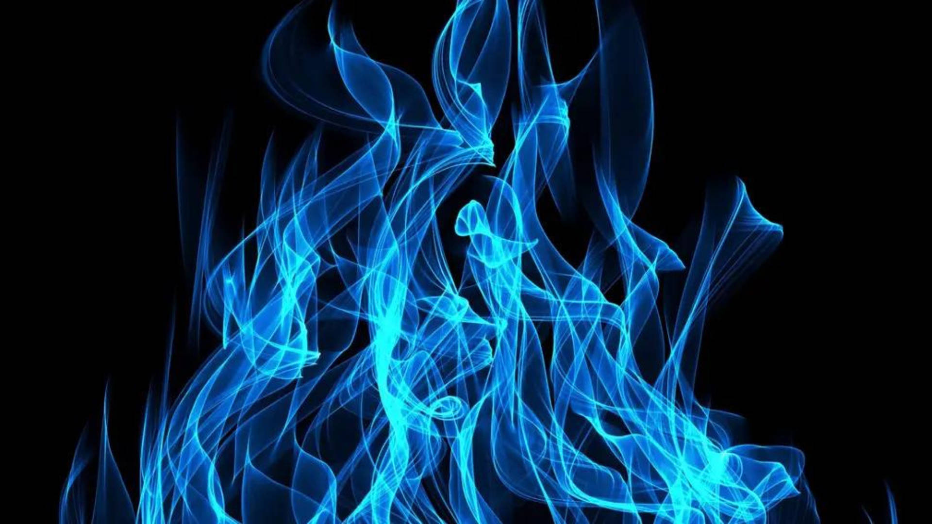 Blue Flames Aesthetic Wallpaper