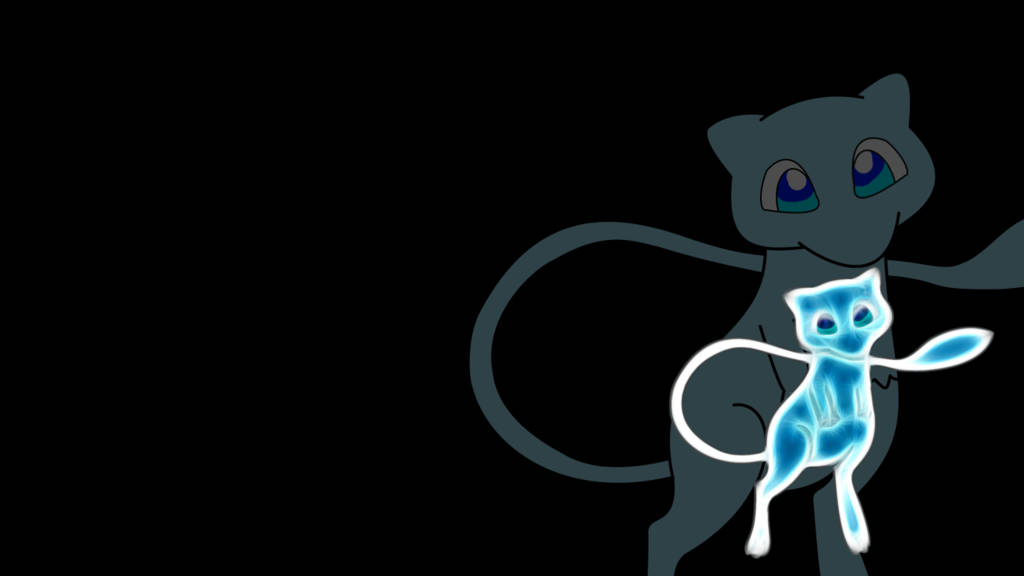 Blue Glowing Shiny Mewtwo Wallpaper