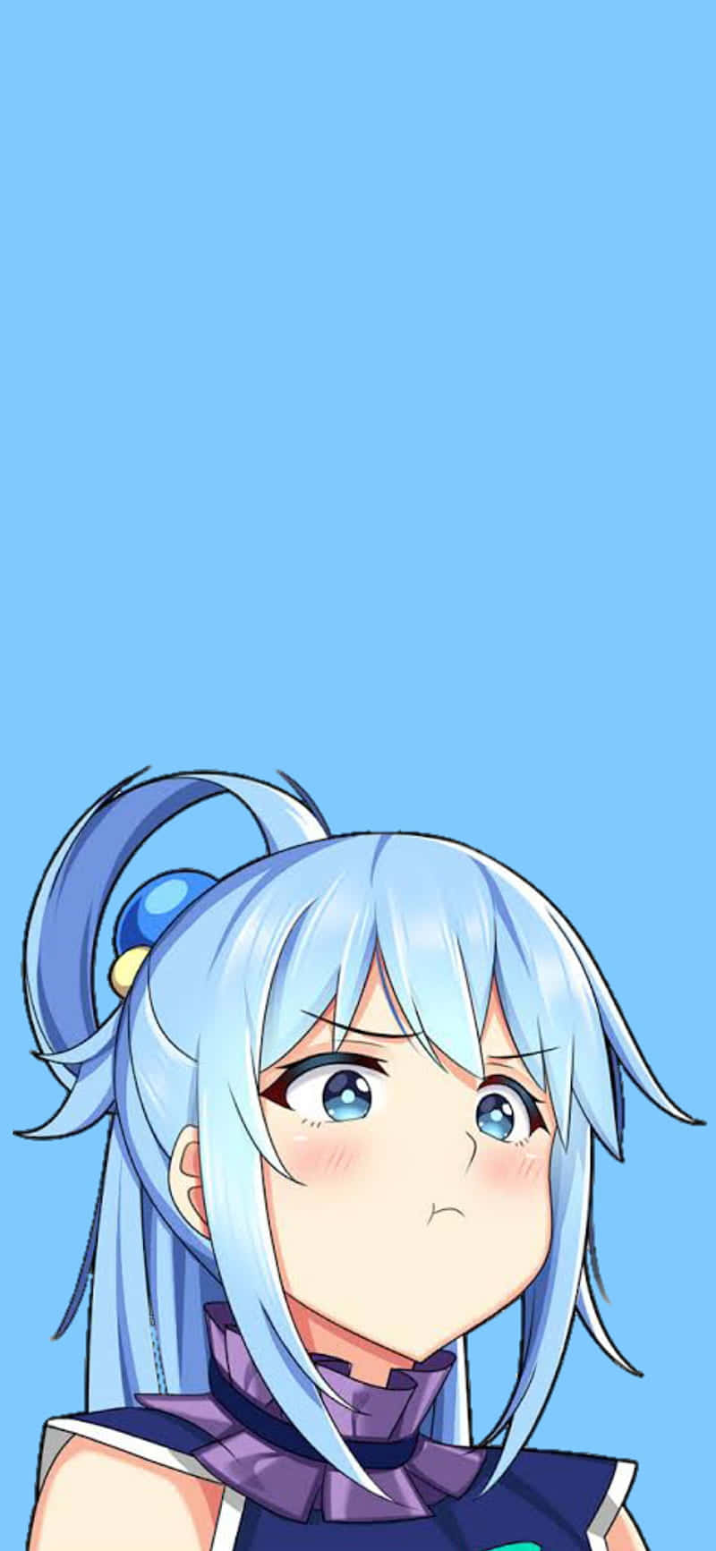 Blue Haired Anime Character Aqua Wallpaper
