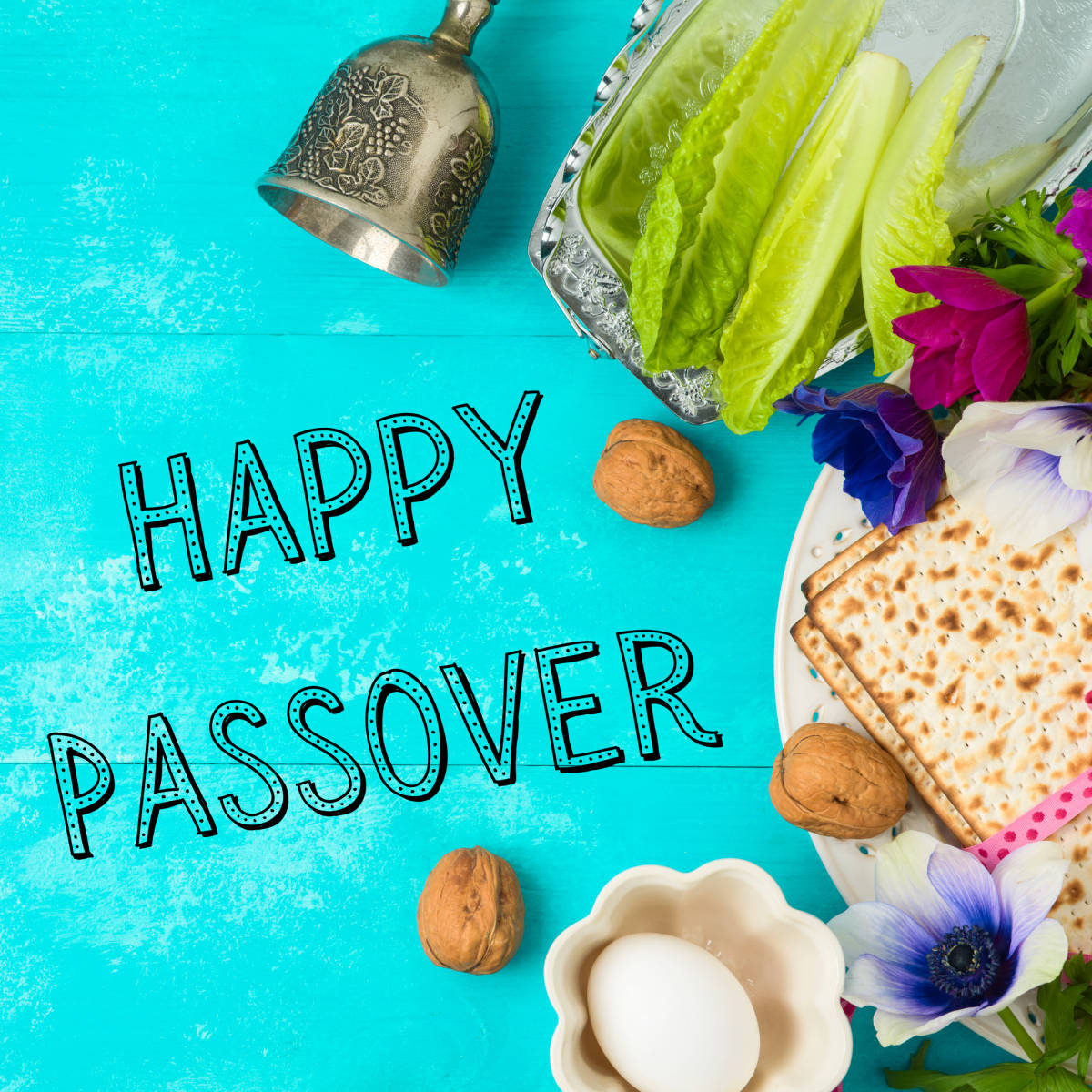 Blue Happy Passover Wallpaper