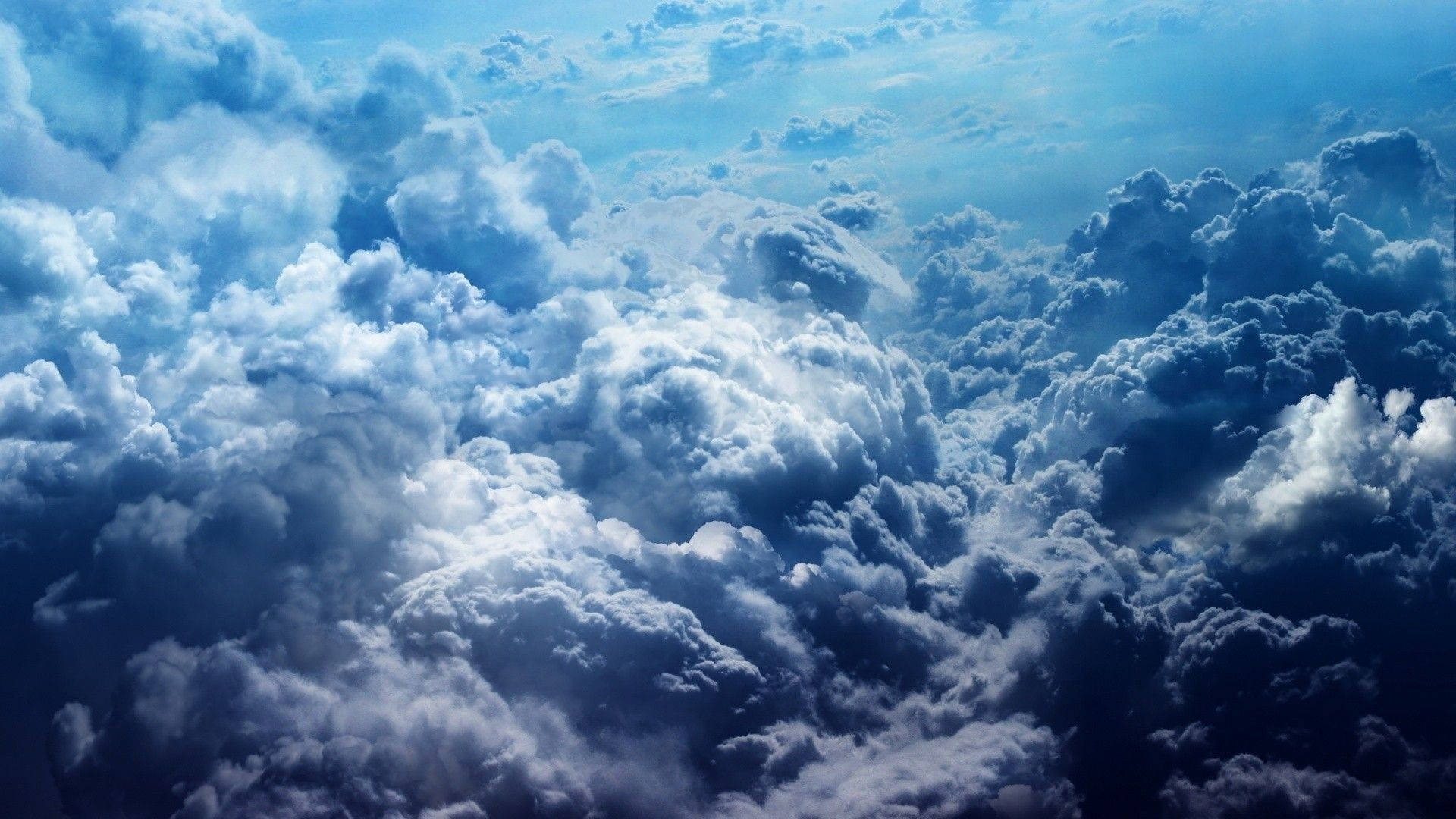 Blue High Resolution Clouds Wallpaper