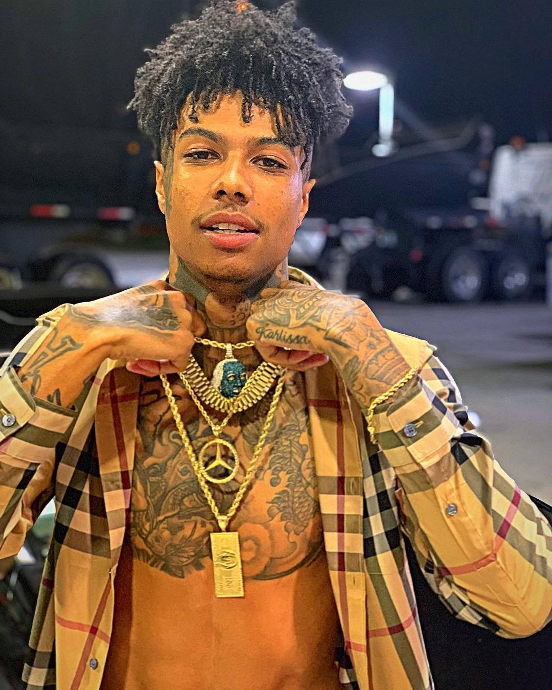 Blueface Mercedes Bing Bare Chest Wallpaper