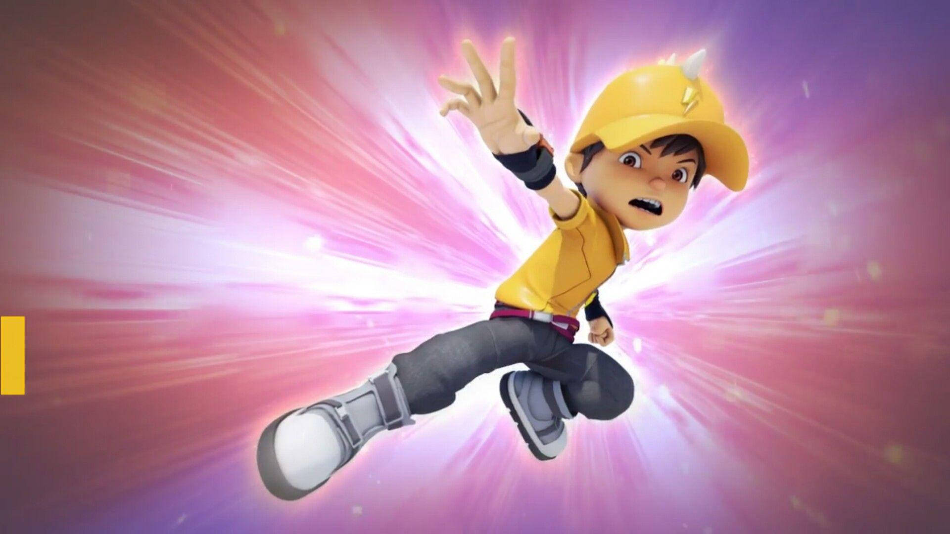 Boboiboy Lightning Posing Wallpaper