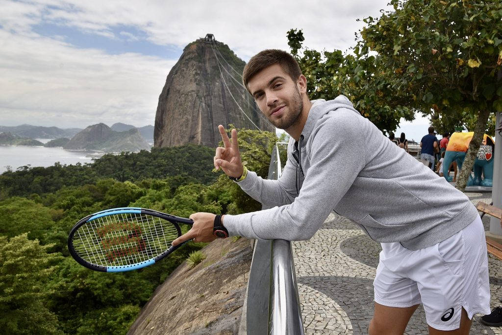 Borna Coric V Sign Wallpaper