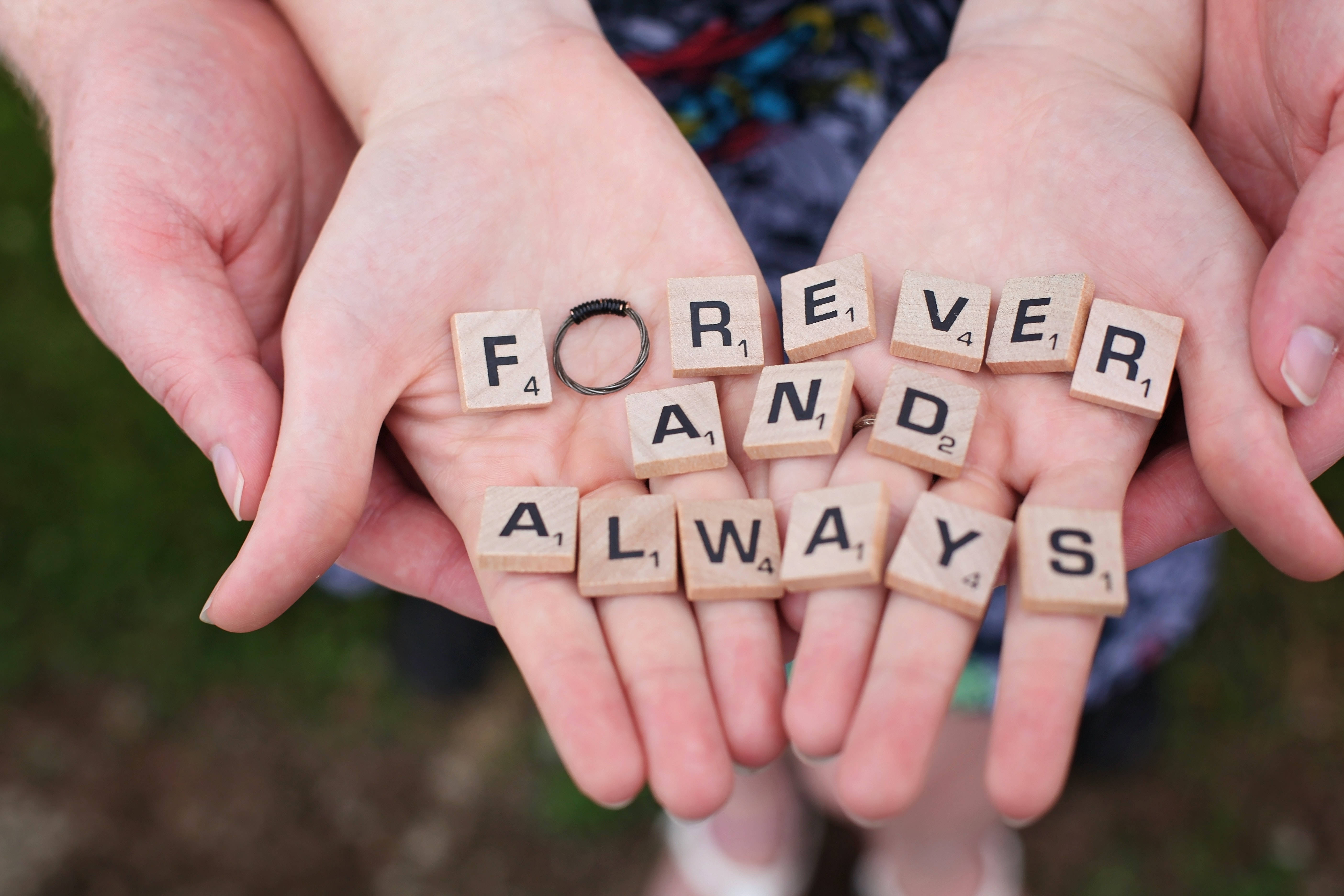 Boyfriend And Girlfriend Scrabble Tiles Wallpaper