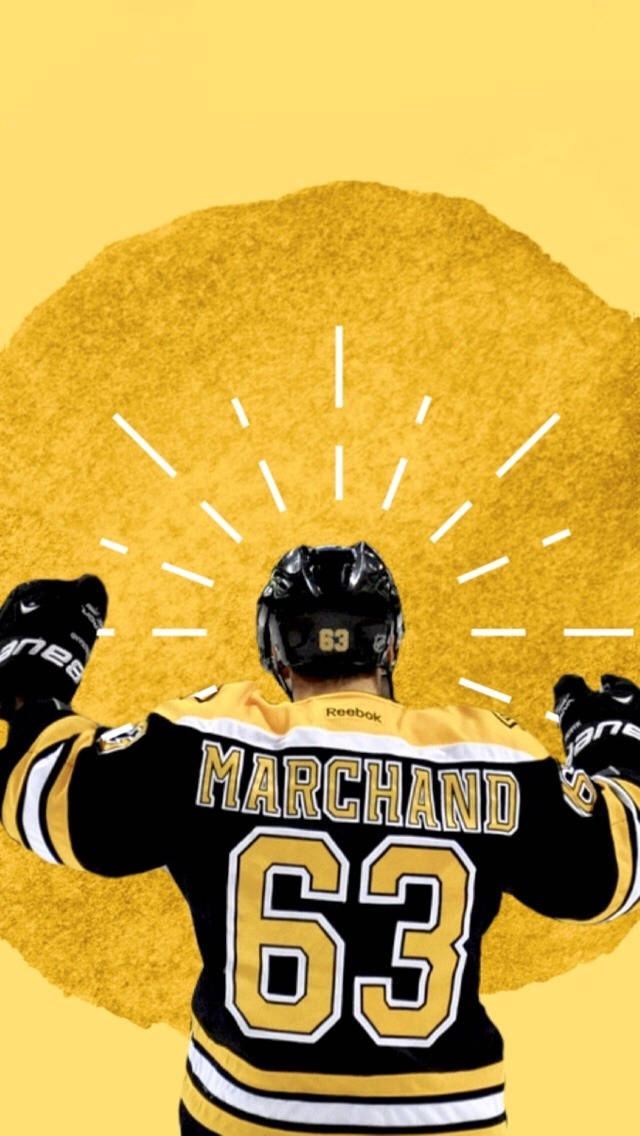 Brad Marchand Yellow Fanart Wallpaper