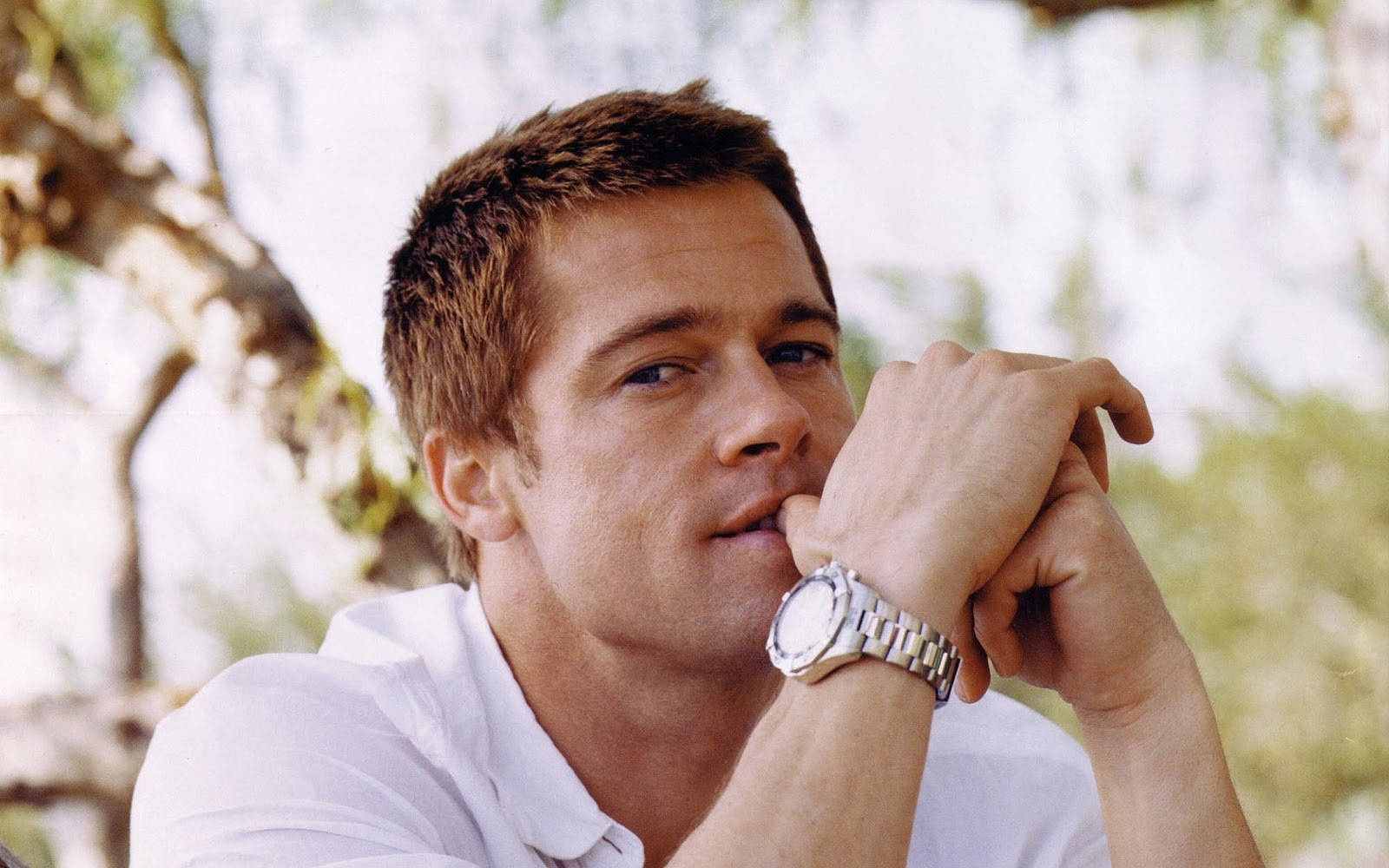 Brad Pitt Exudes Style In A Luxury Wristwatch Wallpaper