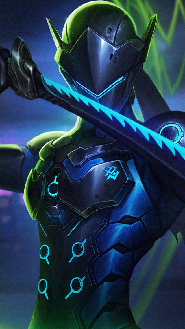 Brandishing A Sword Genji Iphone Wallpaper