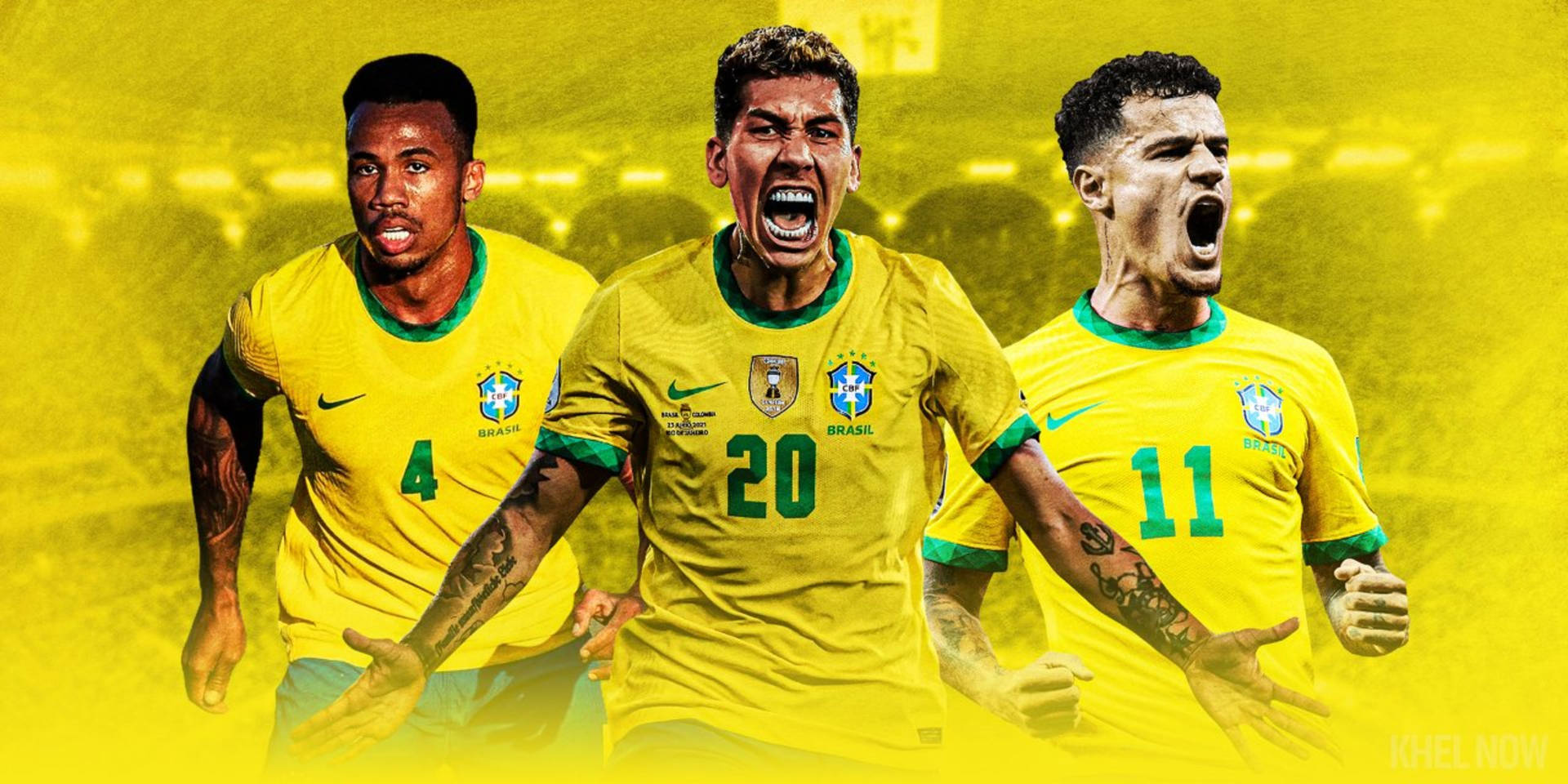 Brazil National Football Team - Unleashing The Roar Of Victory Wallpaper