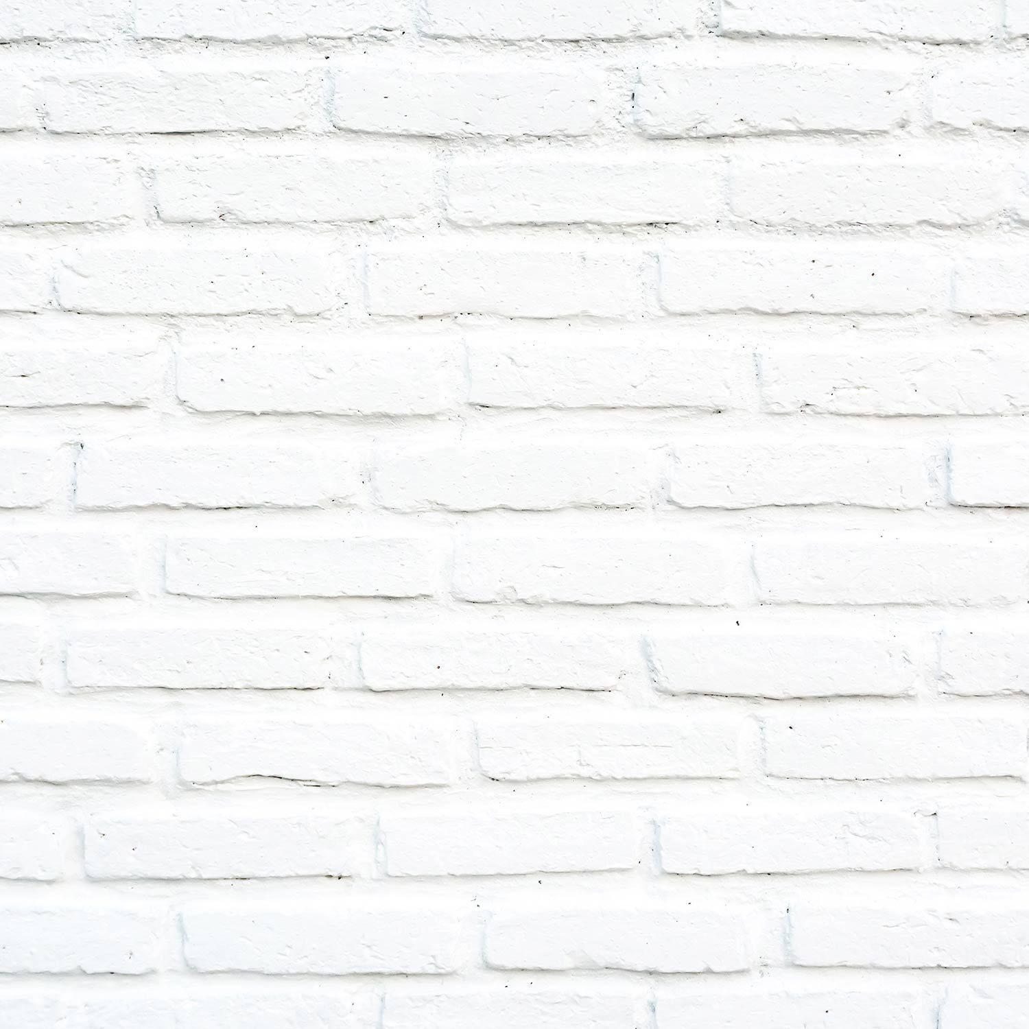 Bright White Brick Wall In Stretcher Bond Pattern Wallpaper