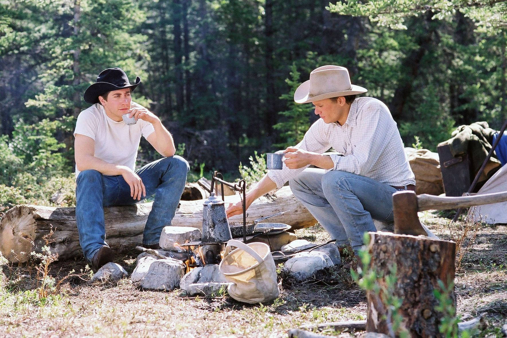 Brokeback Mountain Morning Camping Wallpaper