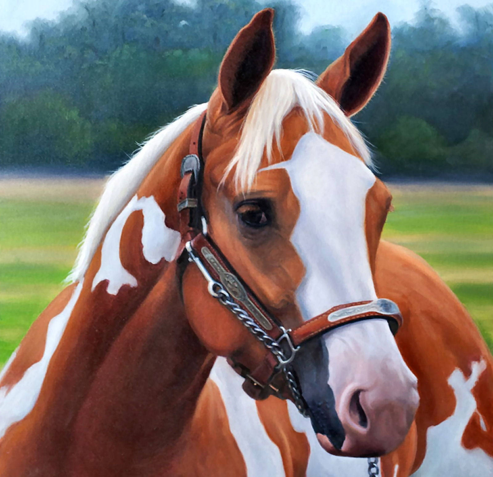 Brown Horse Face Painting Wallpaper