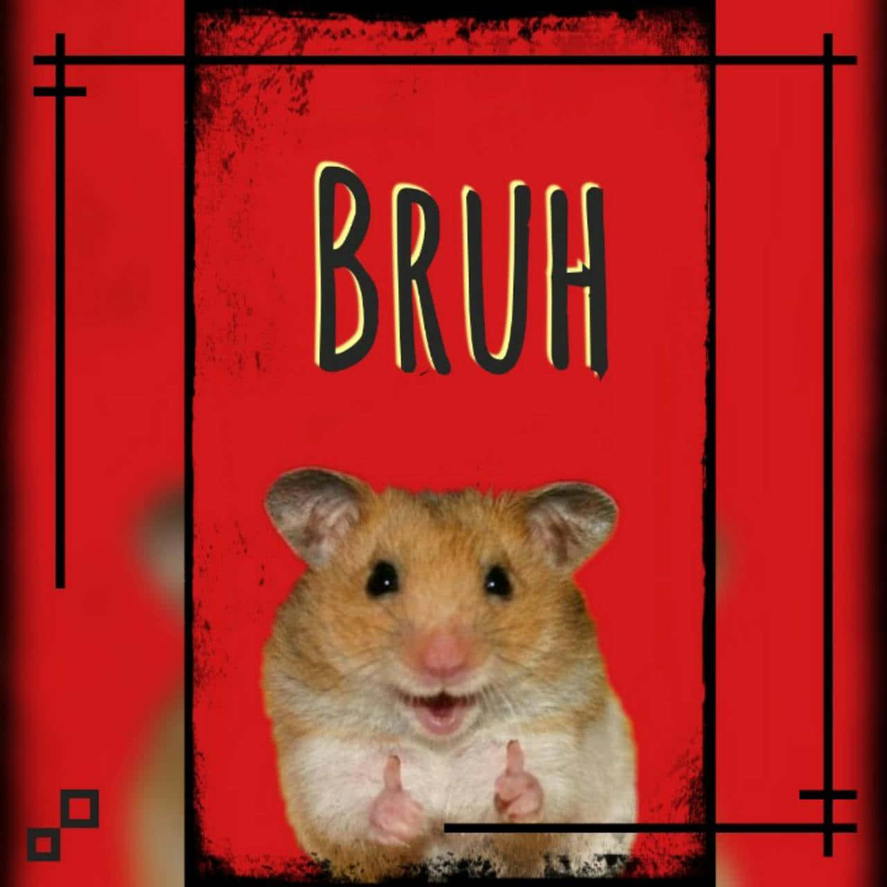 Bruh Reaction With Brown Hamster Wallpaper