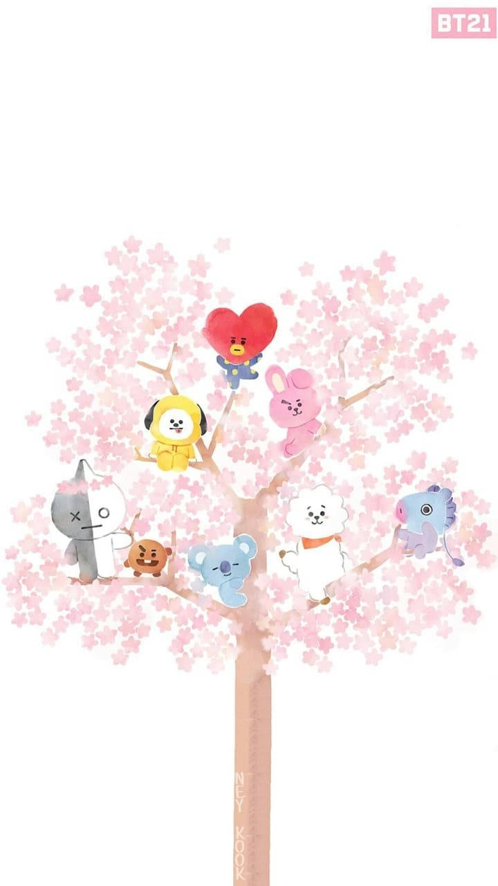 Bts Bt21 Tree Wallpaper