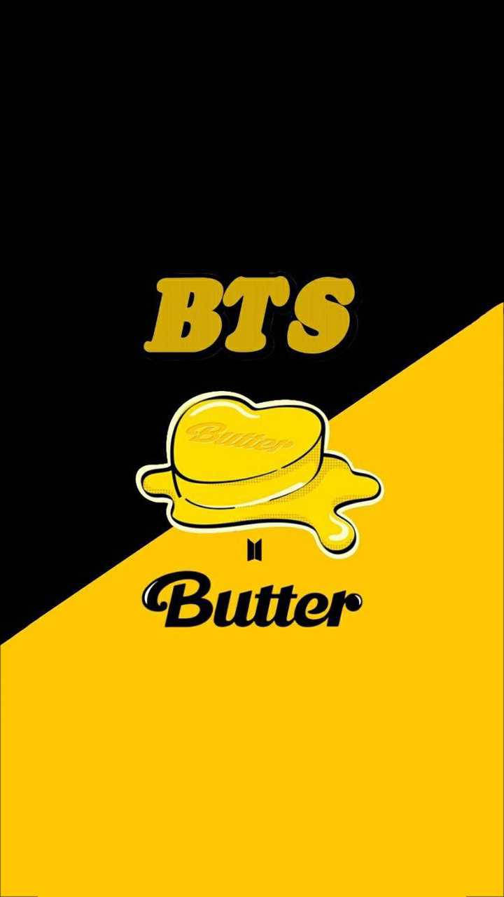 Bts Butter Black And Yellow Background Wallpaper