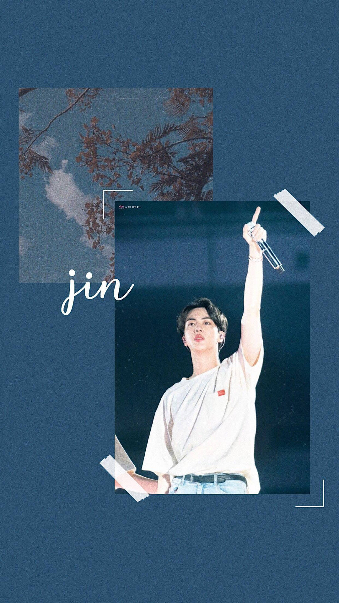 Bts Jin Aesthetic Deep Blue Green Wallpaper