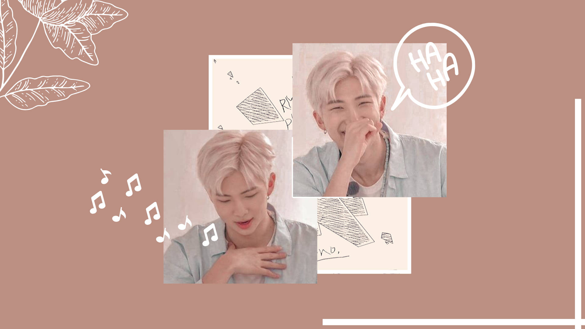 Bts Pinterest Aesthetic Simple Collage Rm Kim Namjoon Wallpaper