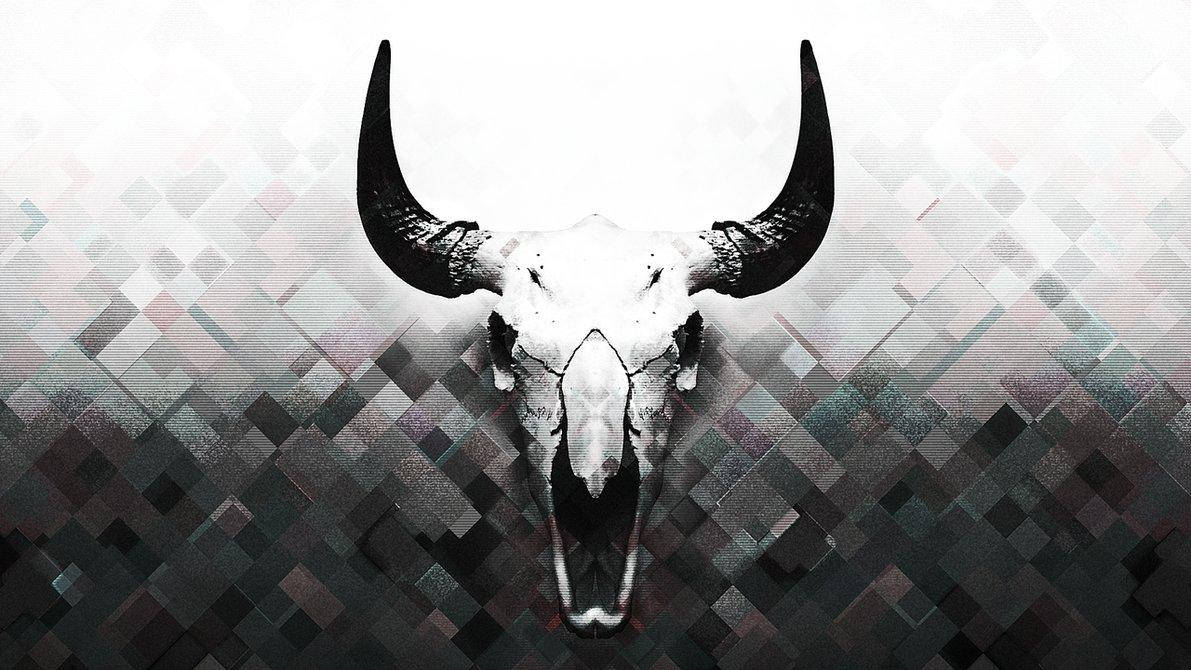 Buffalo Skull Art Wallpaper