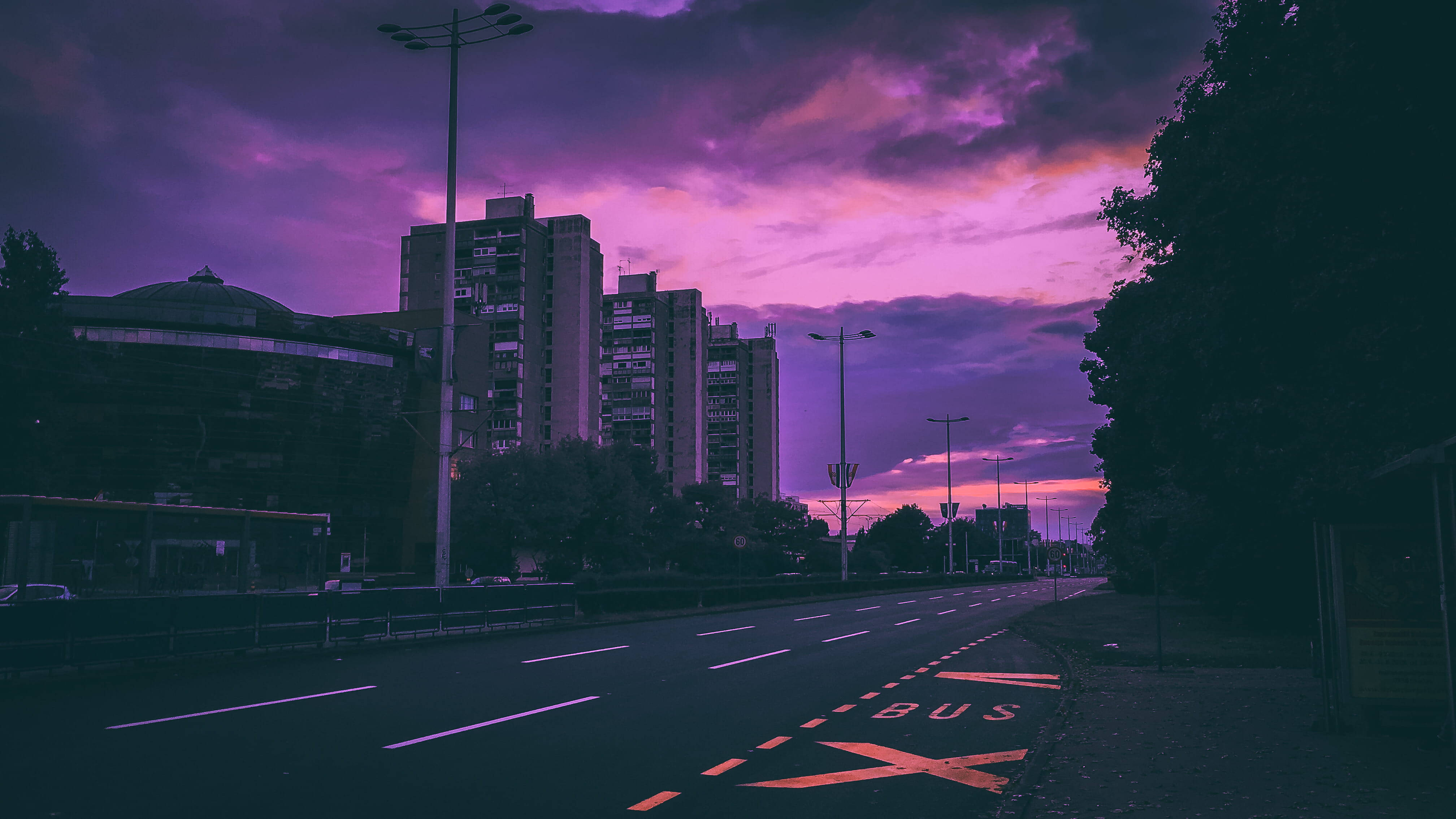 Building Purple Aesthetic Tumblr Laptop Wallpaper