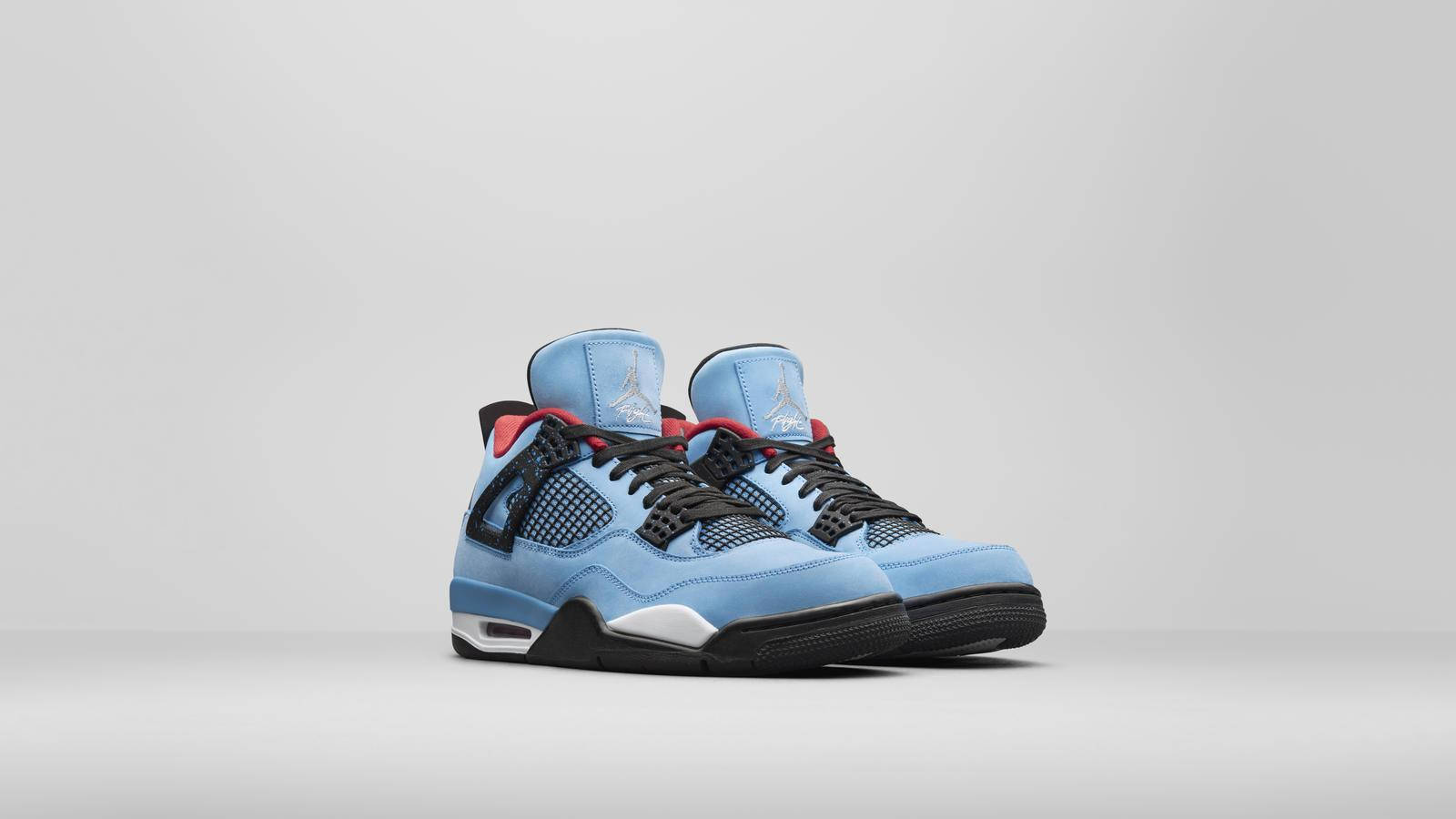 Cactus Jack Travis Scott Jordan 4 Pair On White Aesthetic Wallpaper