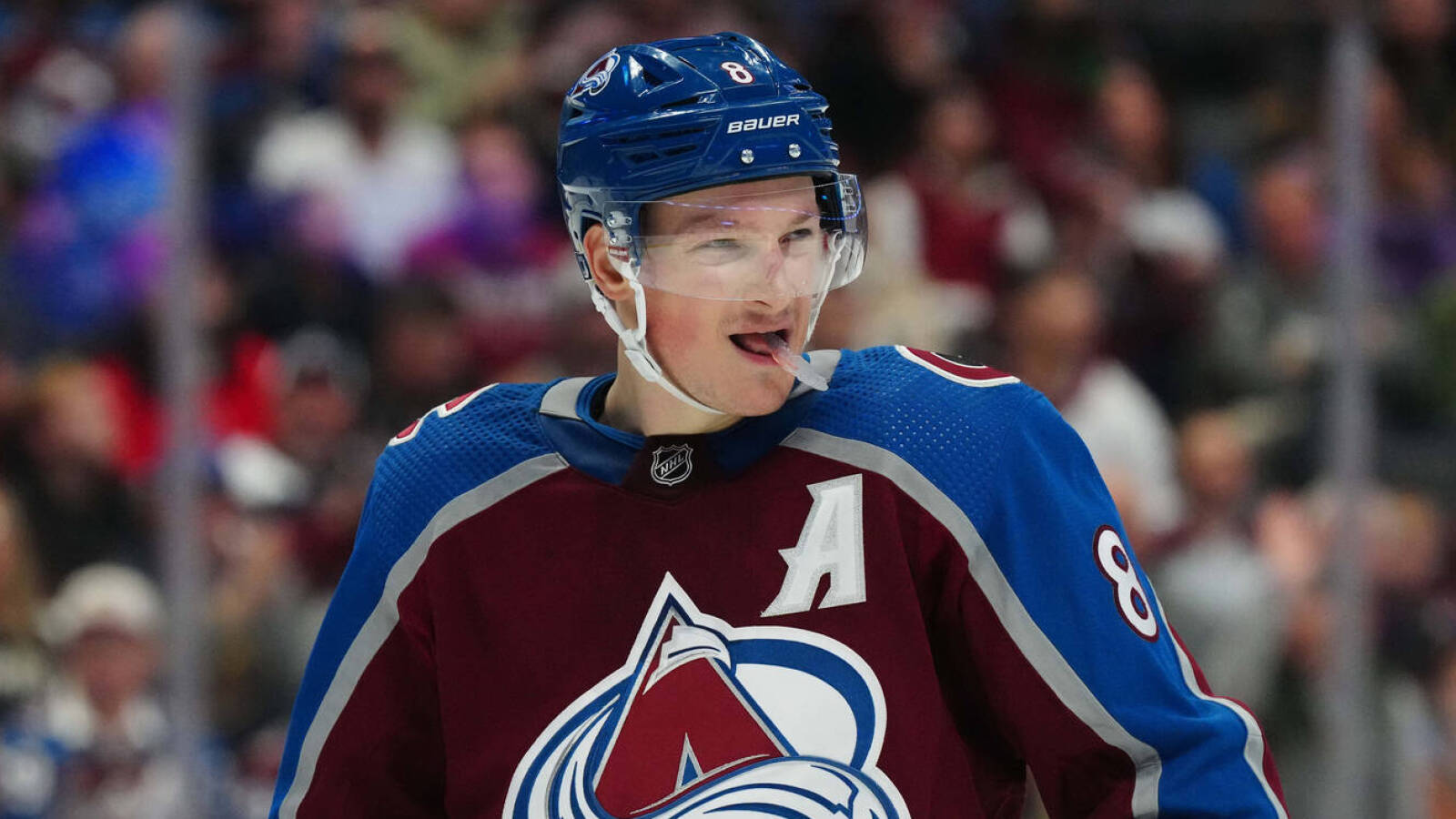 Cale Makar In-game Focus Photo Wallpaper