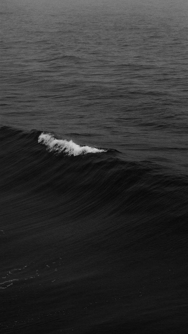 Calm Sea Waves Iphone Dark Wallpaper