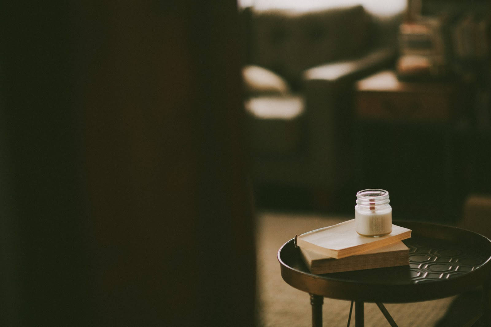 Candle On Table For Pinterest Laptop Wallpaper