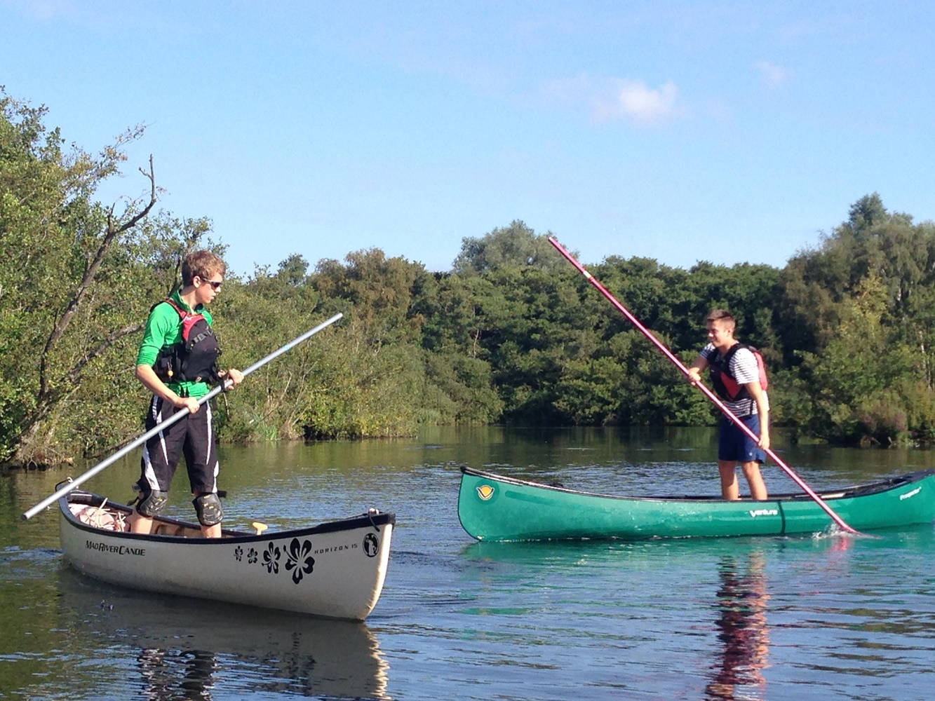 Canoeing And Standing Wallpaper