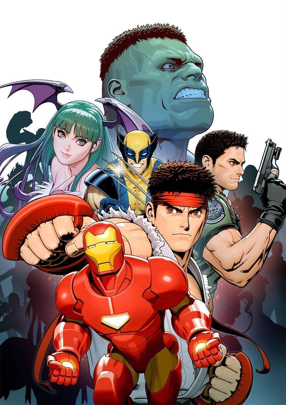 Capcom And Marvel Characters Wallpaper