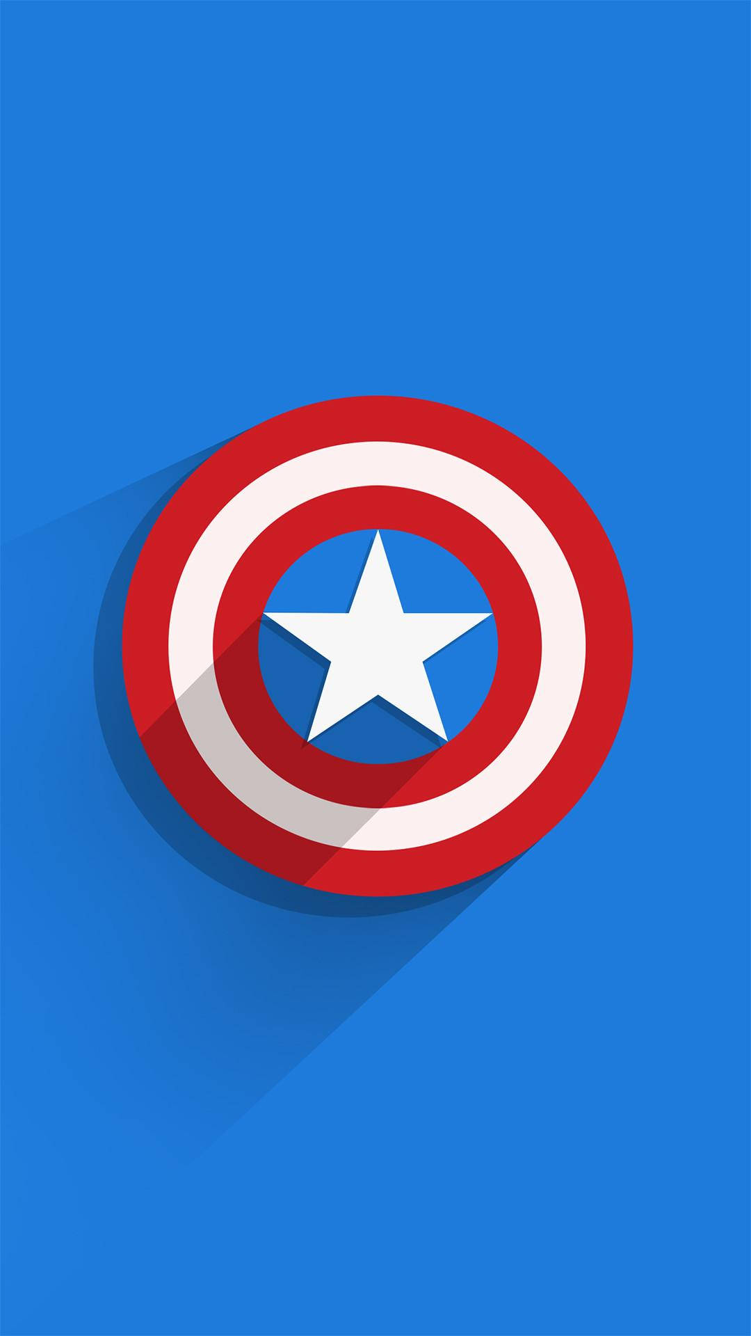 Captain America Shield Iphone With Shadow Wallpaper