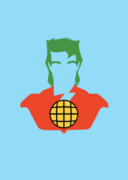 Captain Planet Minimalist Art Wallpaper