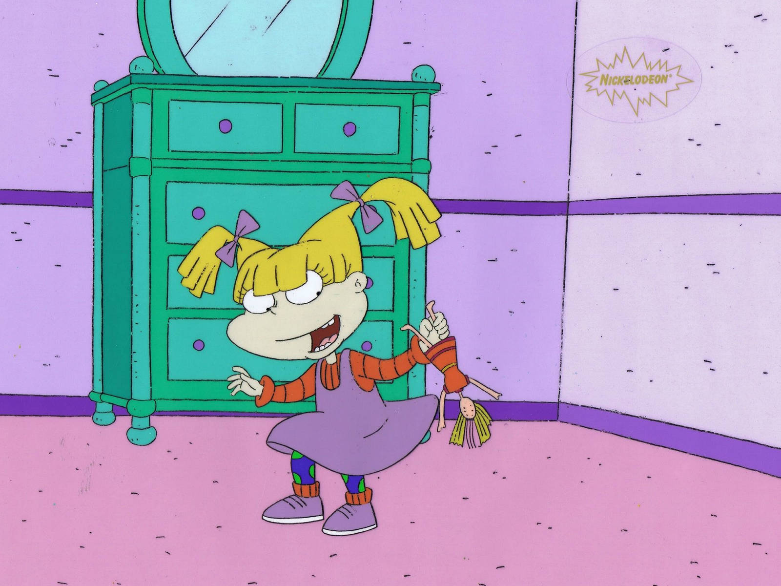 Caption: Angelica Pickles In Her Famous Purple Room Wallpaper