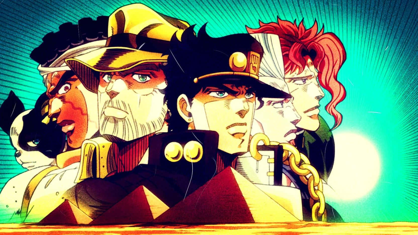 Caption: Joseph Joestar Unleashing His Power Wallpaper