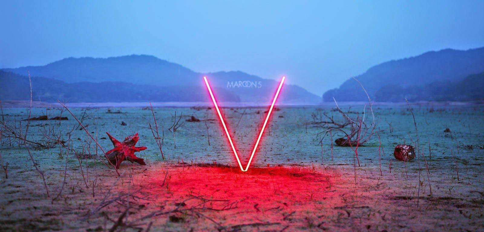 Caption: Maroon 5 V Album Cover Artwork Wallpaper