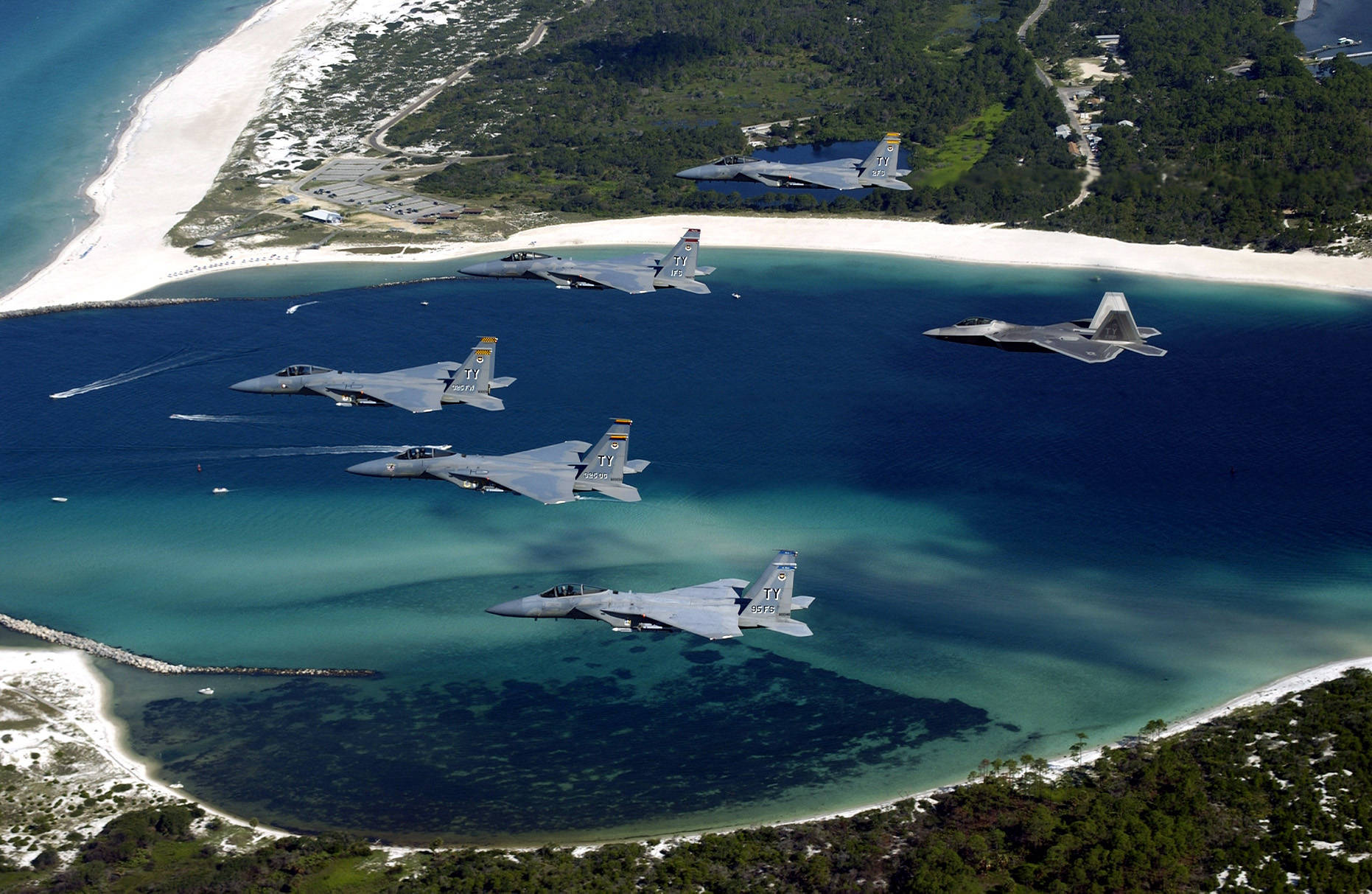 Caption: Power In Flight: F-15 Fighter Jet Soaring In The Sky Wallpaper