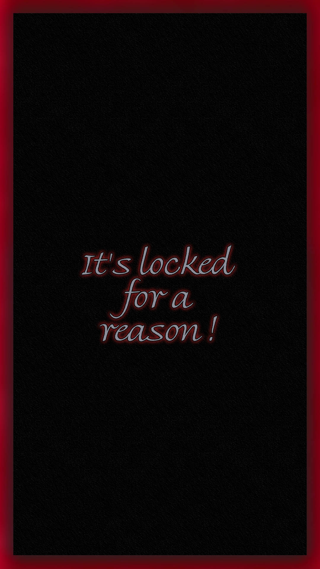 Caption: Prominent Text - Its Locked For A Reason Wallpaper