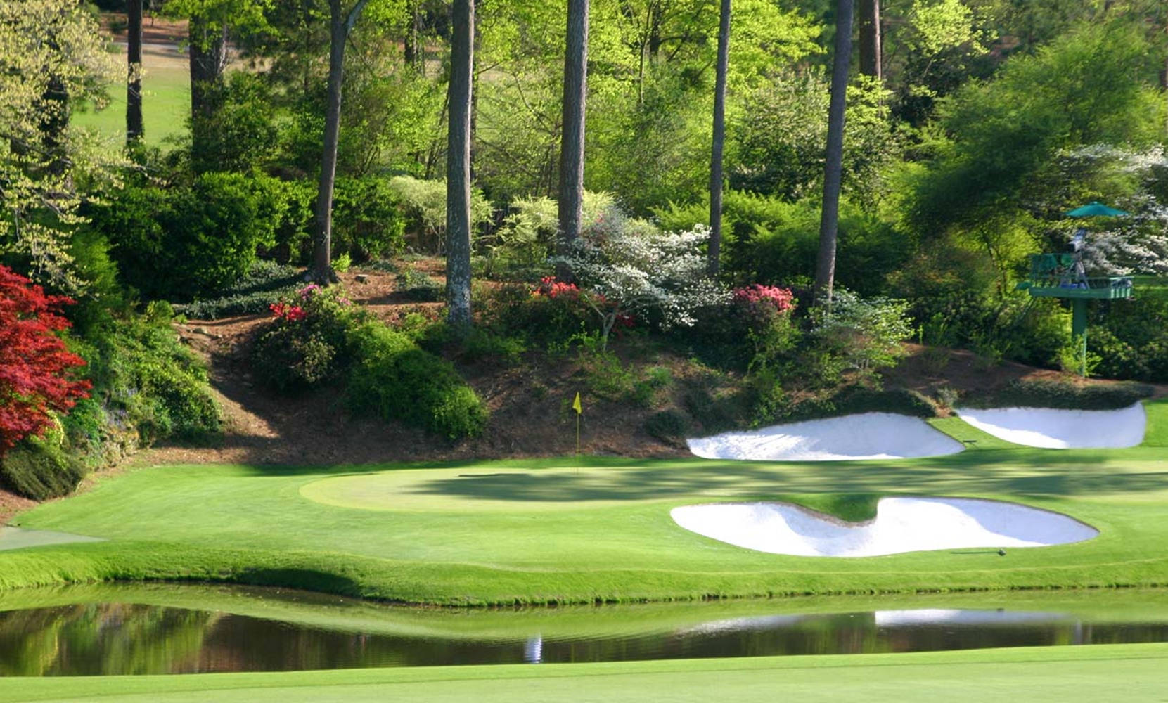 Caption: Stunning Augusta National Golf Course Desktop Background Wallpaper